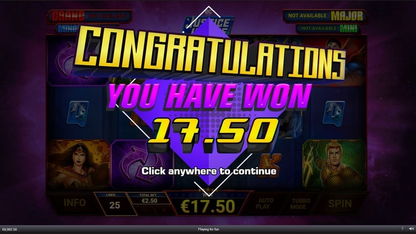 Justice League Comic slot screen 6