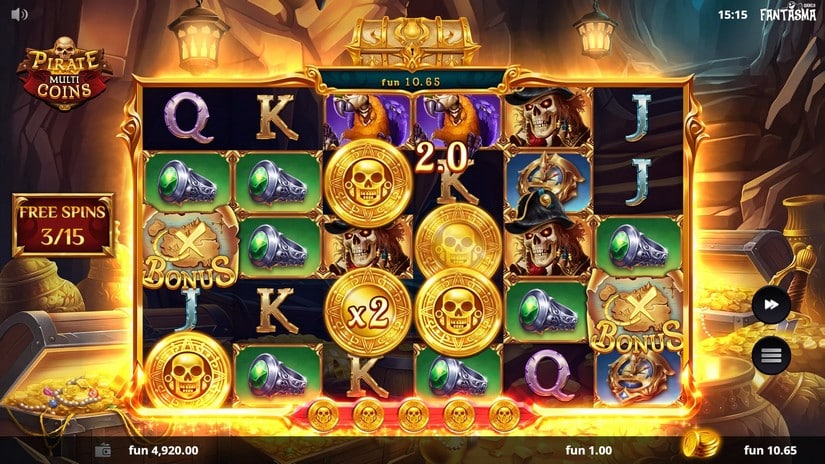 Pirate Multi Coins slot screen 4