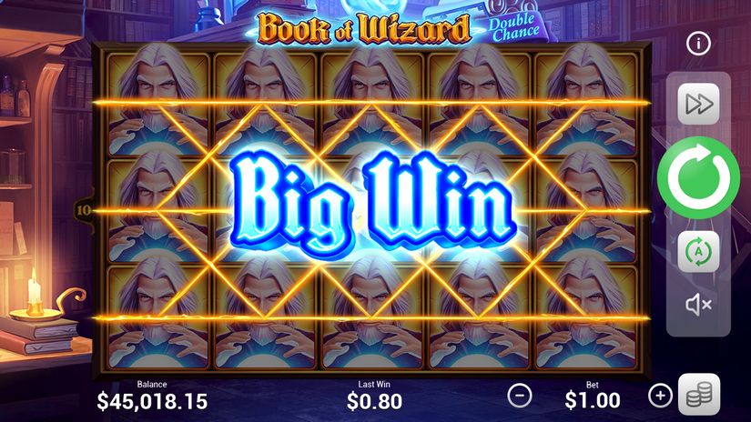 Book of Wizard Double Chance slot screen 4
