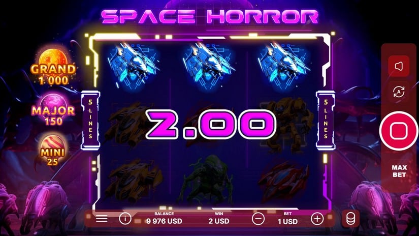 Space Horror slot screen 2