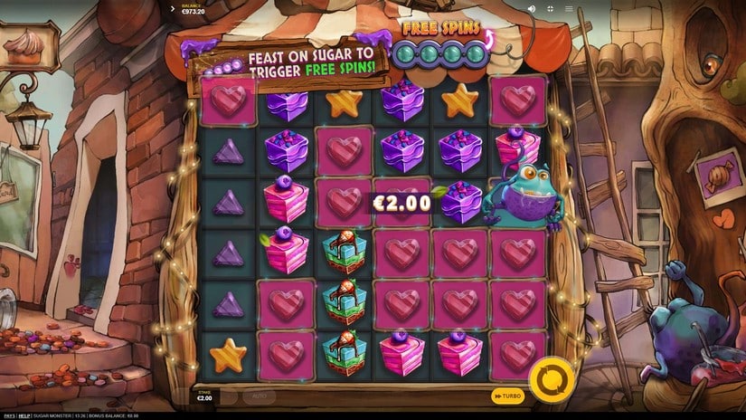 Sugar Monster slot screen 3