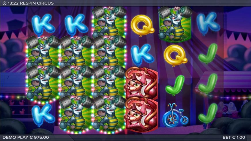 Respin Circus slot screen 3