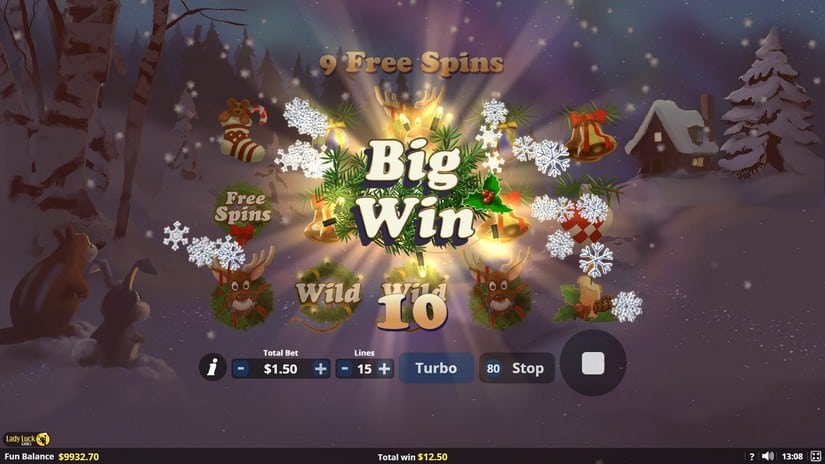 Xmas at the Cabin slot screen 6