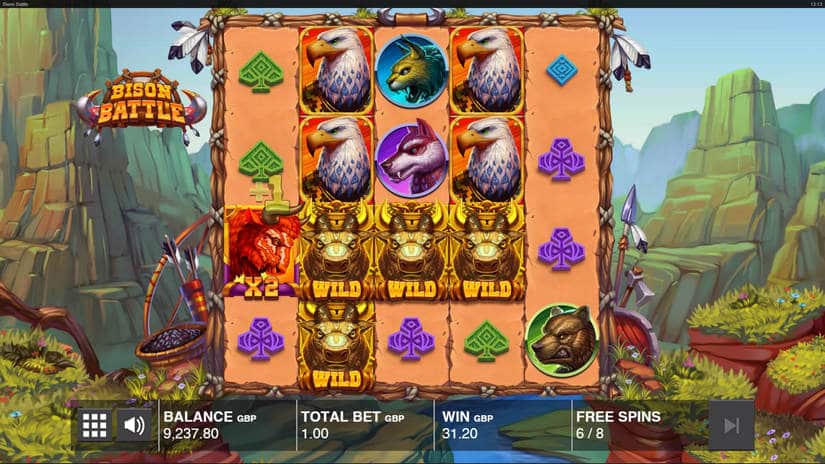 Bison Battle slot screen 6