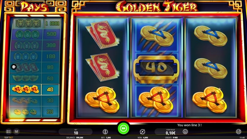 Golden Tiger slot screen 2