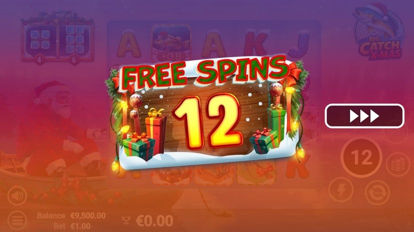Big Catch Xmas slot screen 2