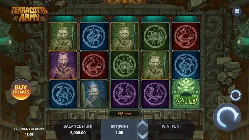 Terracotta Army slot screen 1