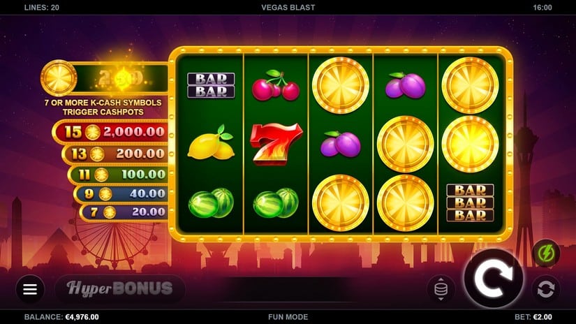 Vegas Blast slot screen 2
