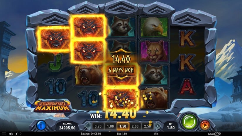 Beasts of Fire Maximum slot screen 2