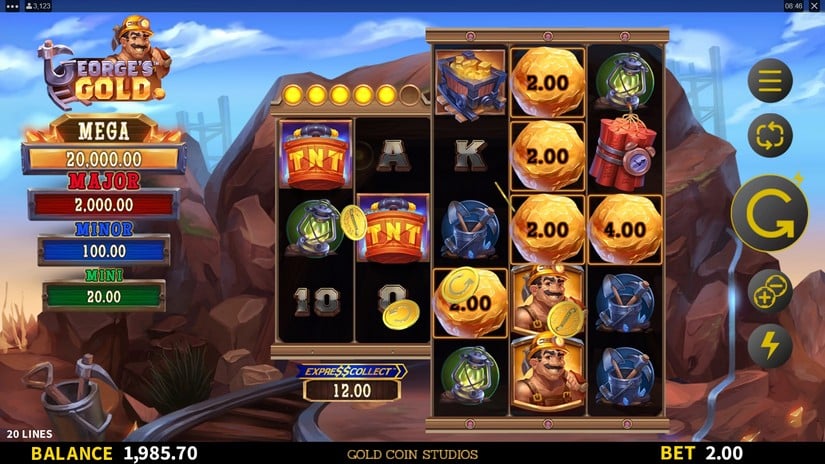 George’s Gold slot screen 3