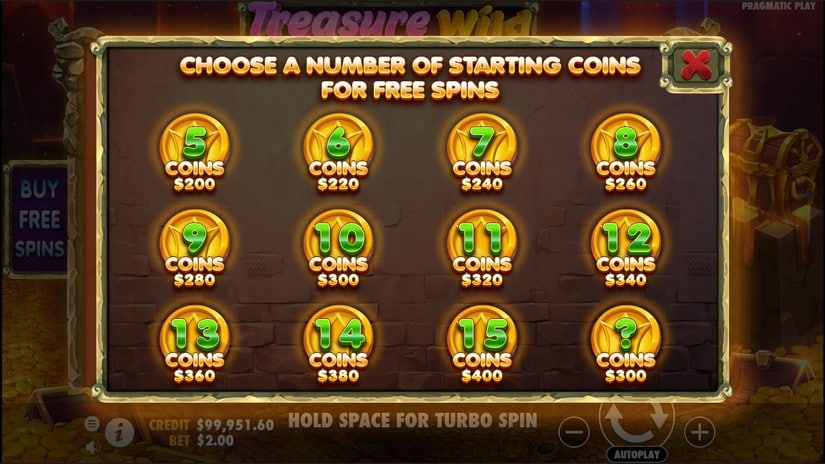 Treasure Wild slot screen 3