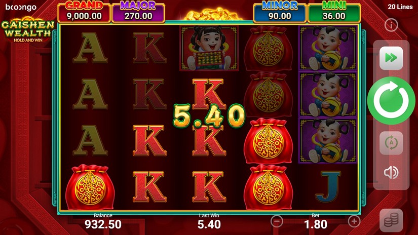 Caishen Wealth slot screen 4