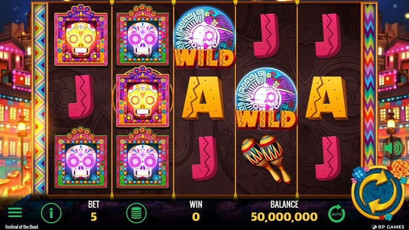 Festival of the Dead slot screen 1
