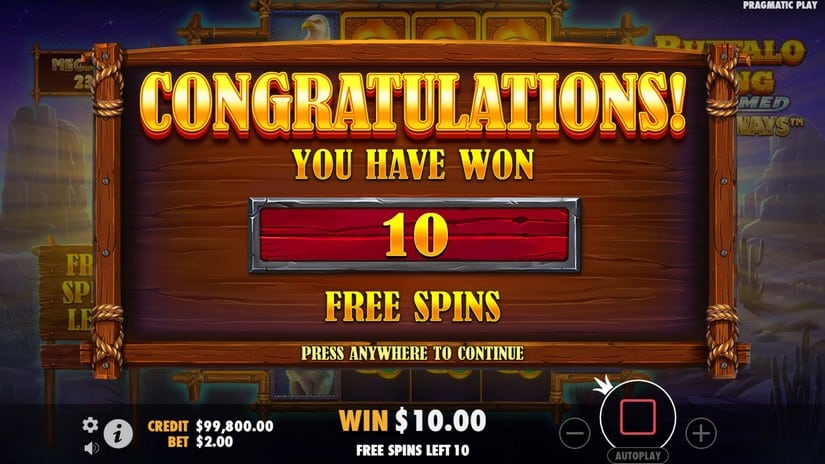 Buffalo King Untamed Megaways slot screen 3