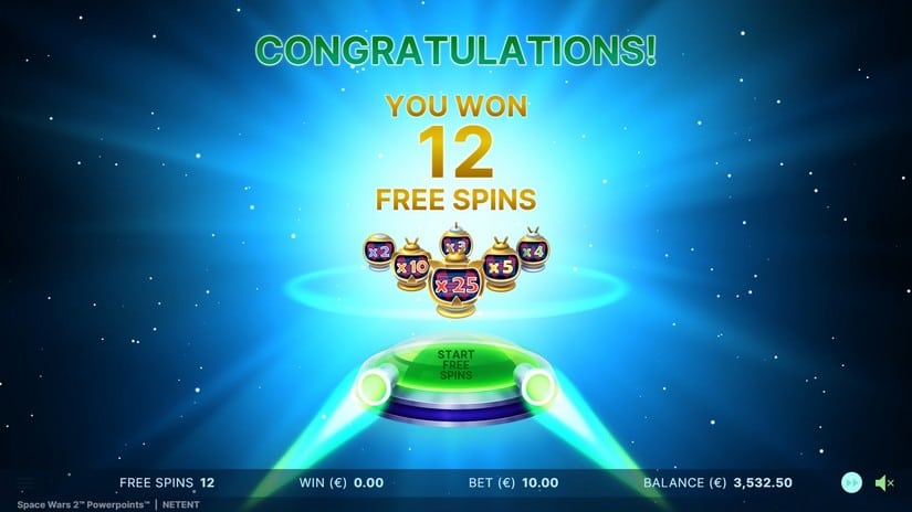 Space Wars 2 Powerpoints slot screen 3