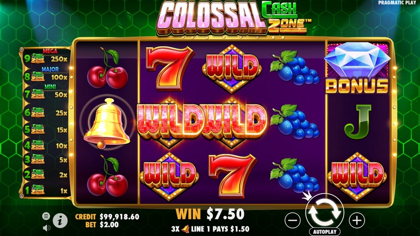 Colossal Cash Zone slot screen 3