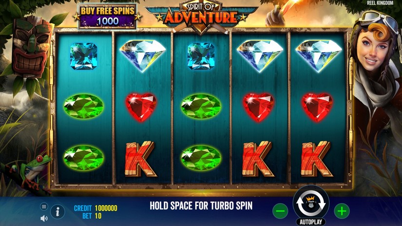 Spirit of Adventure slot screen 1