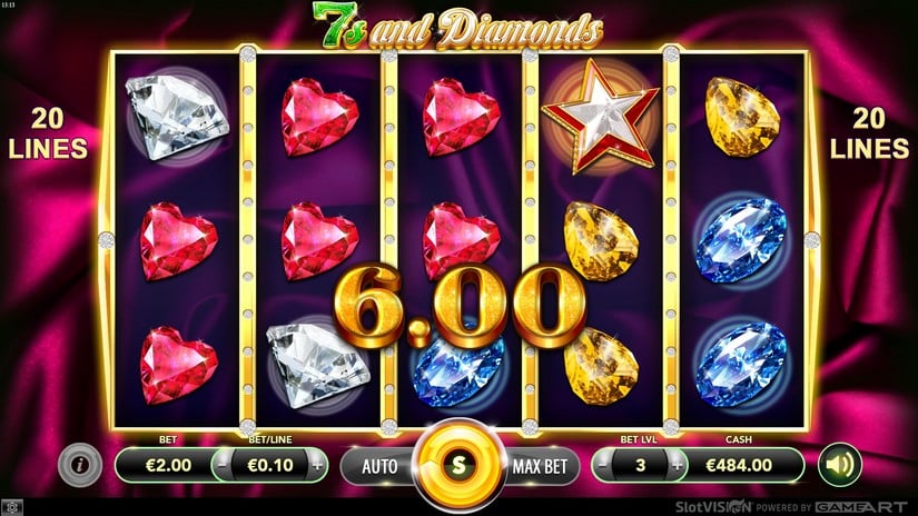 7s and Diamond slot screen 2