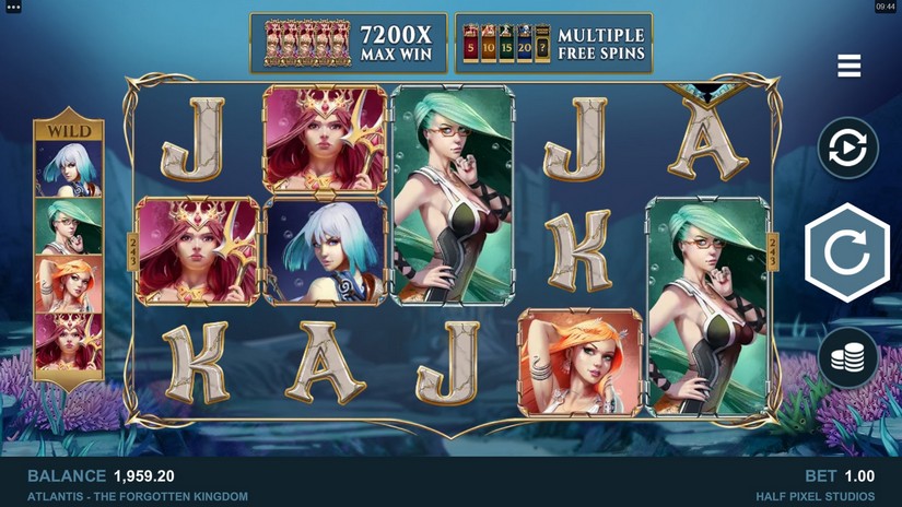 Atlantis The Forgotten Kingdom slot screen 1