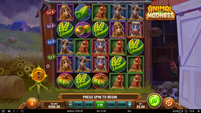 Animal Madness slot screen 1