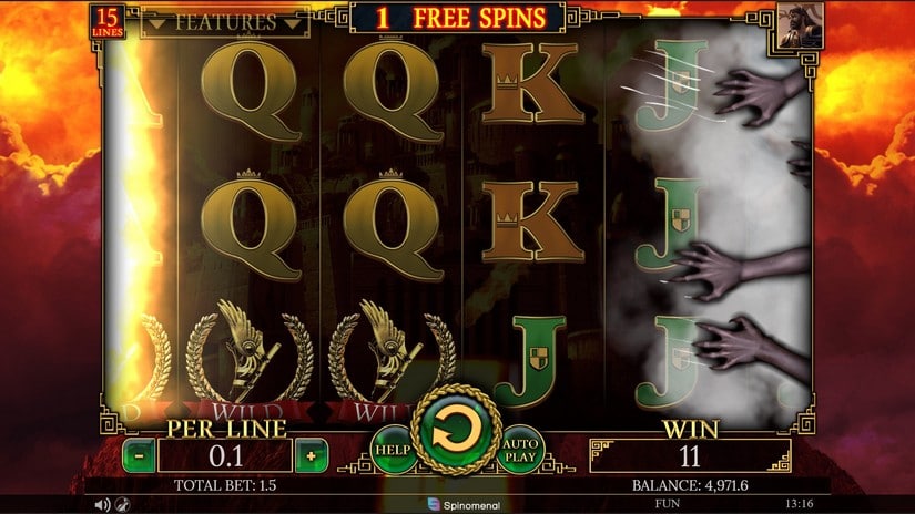 Demi Gods II 15 Lines slot screen 4
