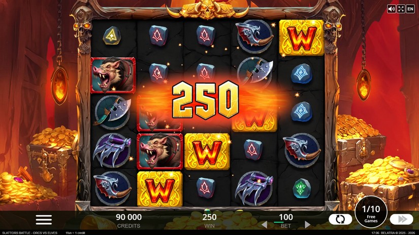 Slattors Battle – Orcs vs Elves slot screen 4