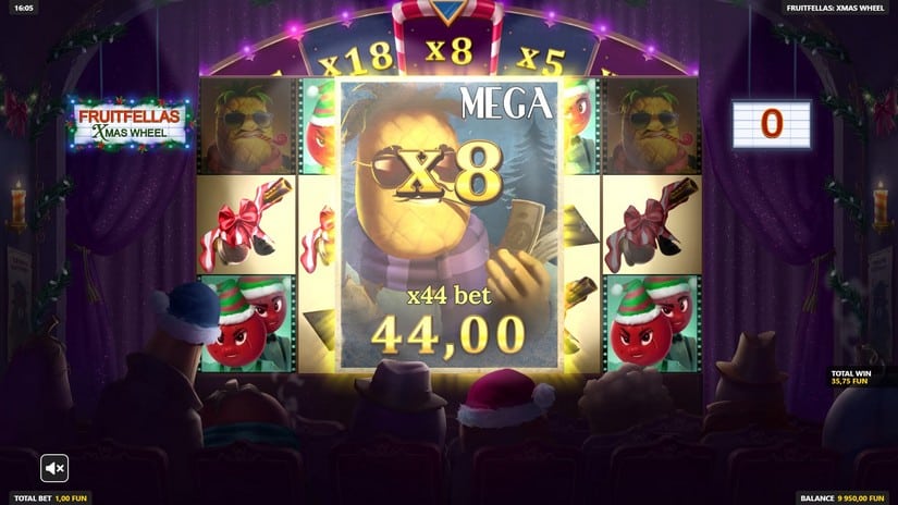 Fruitfellas Xmas Wheel slot screen 6