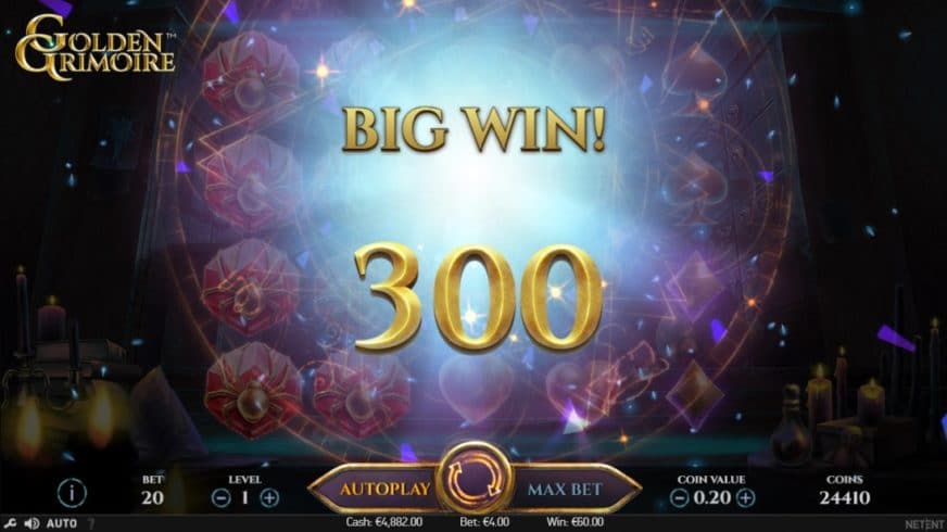 Golden Grimoire slot screen 4