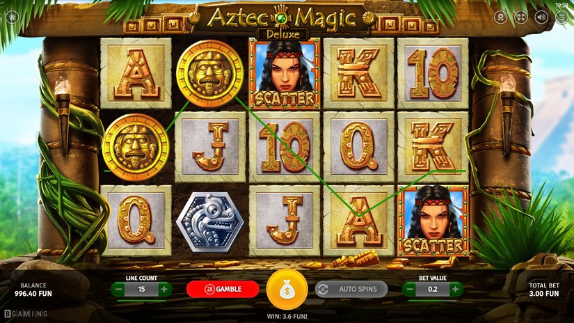 Aztec Magic Deluxe slot screen 2