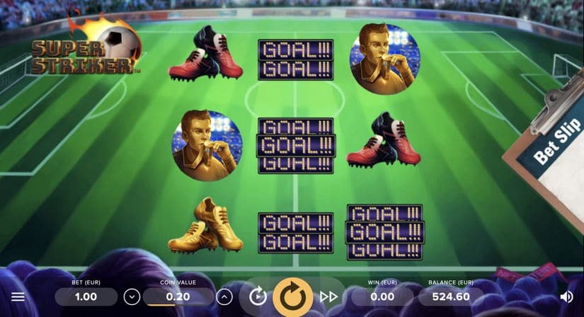 Super Striker slot screen 1