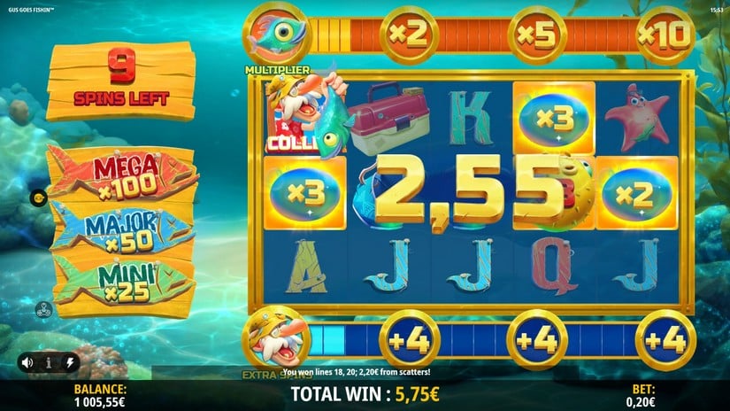 Gus Goes Fishin’ slot screen 5