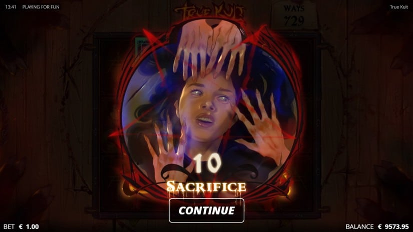 True Kult slot screen 5