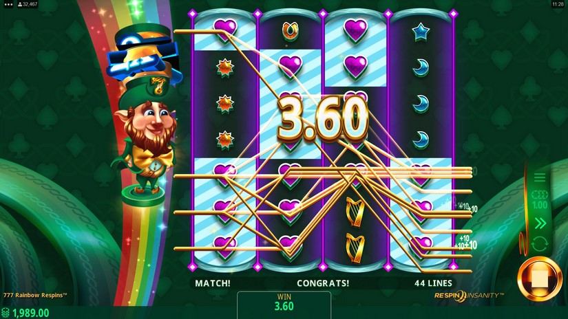 777 Rainbow Respins slot screen 4