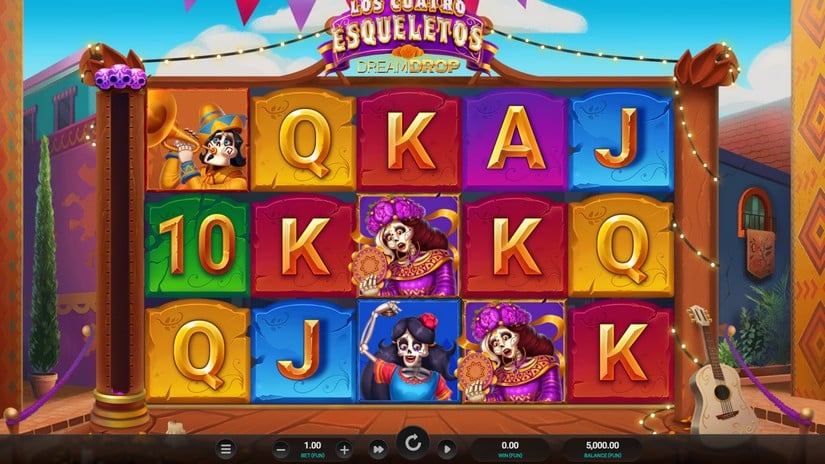 Los Cuatro Esqueletos Dream Drop slot screen 1