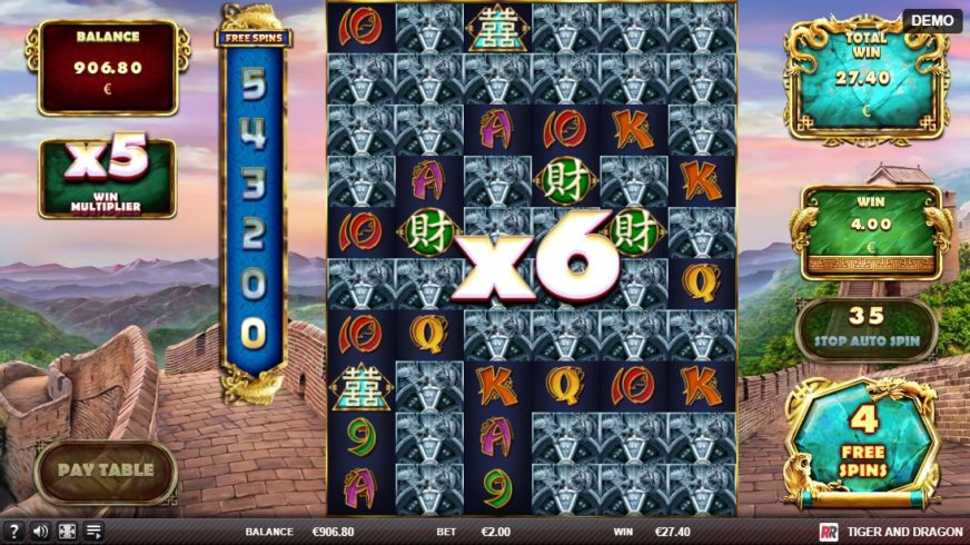 Tiger and Dragon slot screen 5