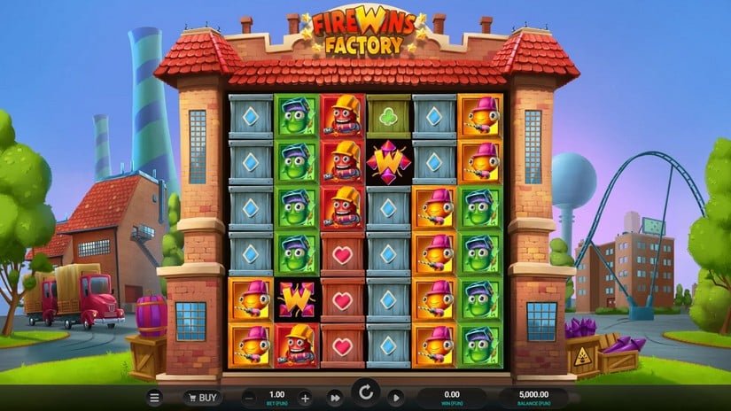 Firewins Factory slot screen 1