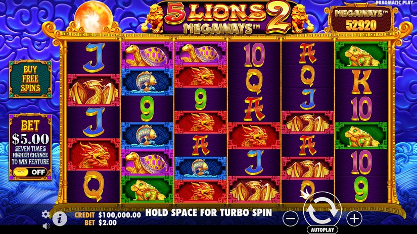 5 Lions Megaways 2 slot screen 2
