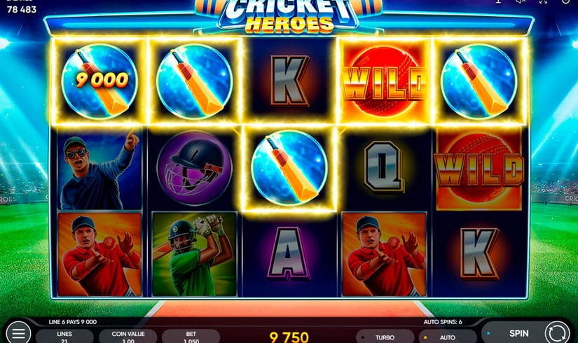 Cricket Heroes slot screen 8