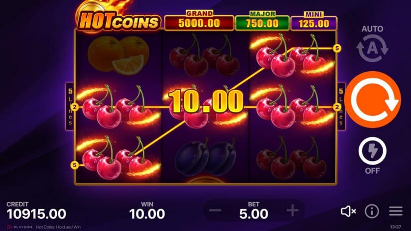 Hot Coins: Hold and Win slot screen 2