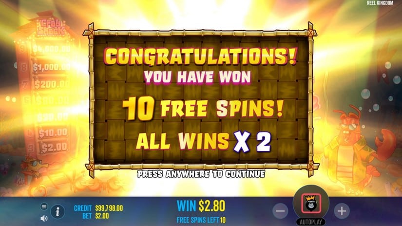 Lobster Bob’s Crazy Crab Shack slot screen 4