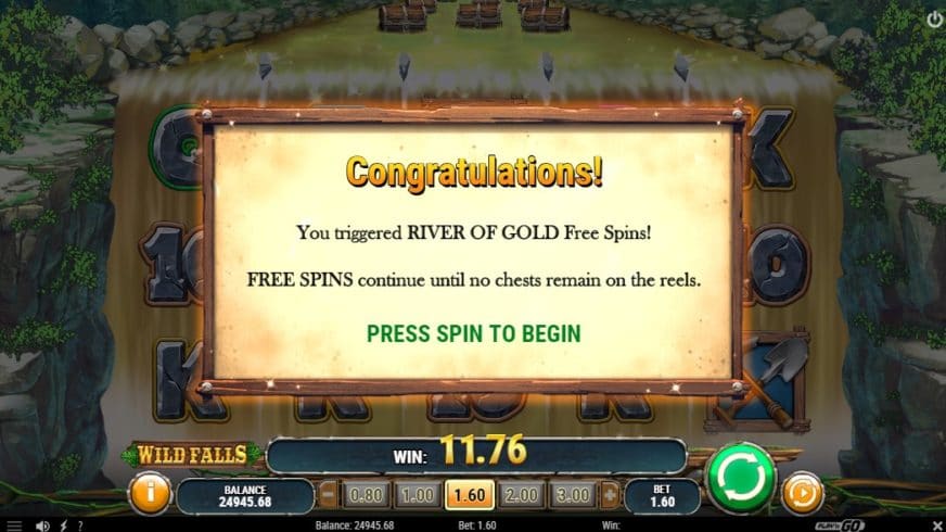 Wild Falls slot screen 5