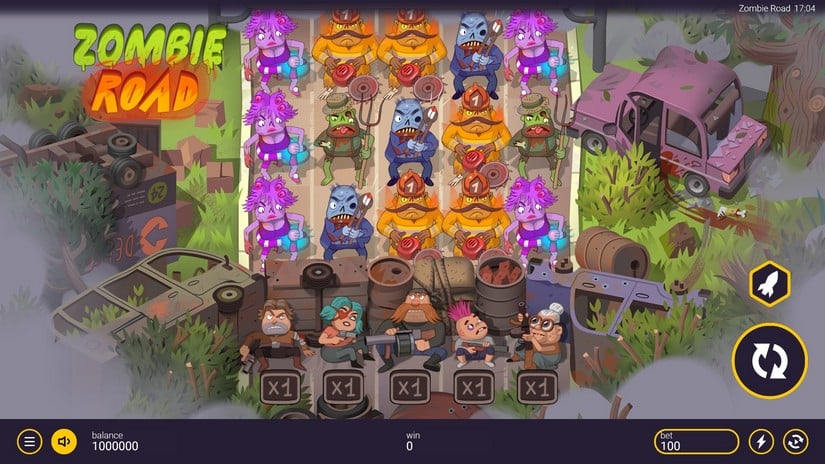 Zombie Road slot screen 1