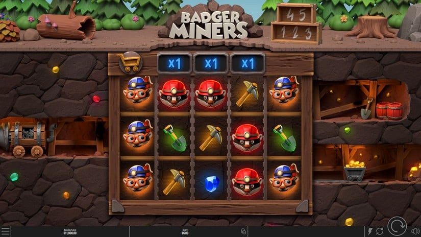 Badger Miners slot screen 1