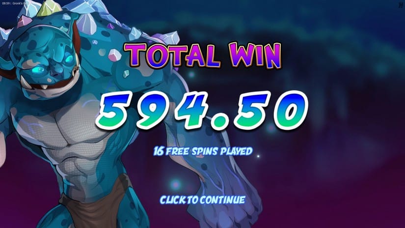 Gronk’s Gems slot screen 11