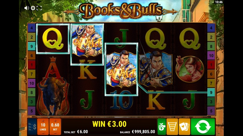 Books and Bulls slot screen 3