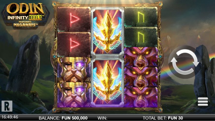 Odin Infinity Reels Megaways slot screen 1