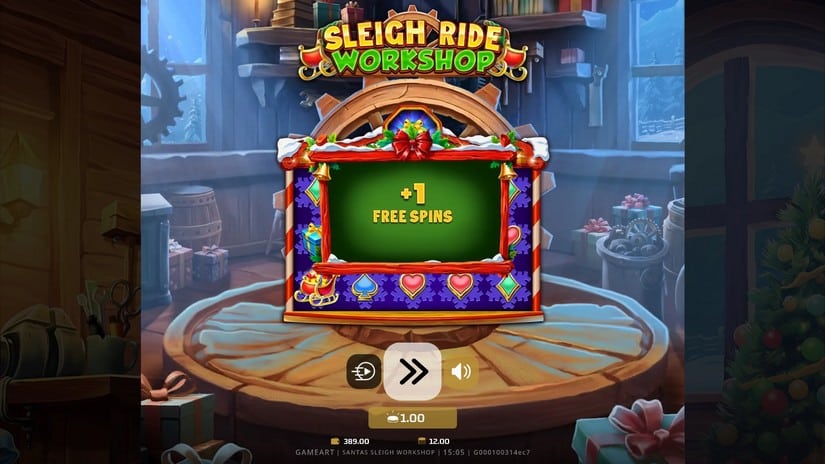 Santa’s Sleigh Workshop slot screen 4