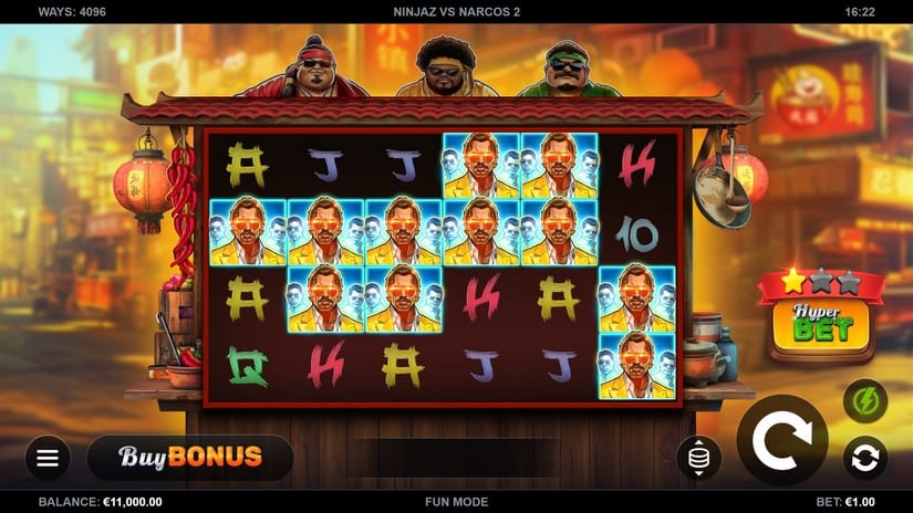 Ninjaz vs Narcos 2 slot screen 1