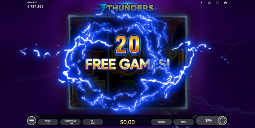 3 Thunders slot screen 4