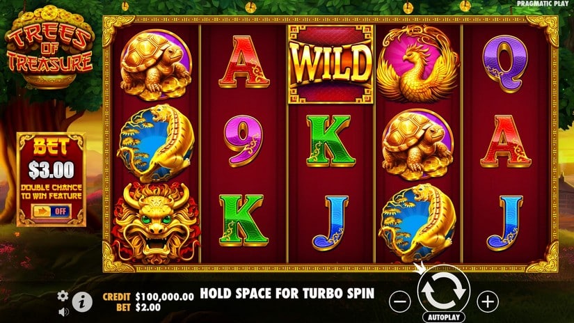 Trees of Treasure slot screen 1